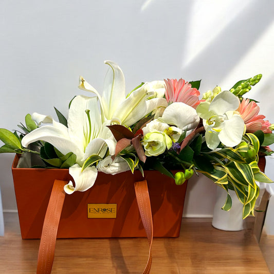 Luxurious Floral Arrangement in Elegant Bag