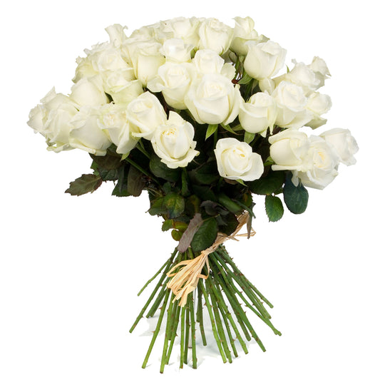 Buquê Inicial 40 Rosas Colombianas Brancas