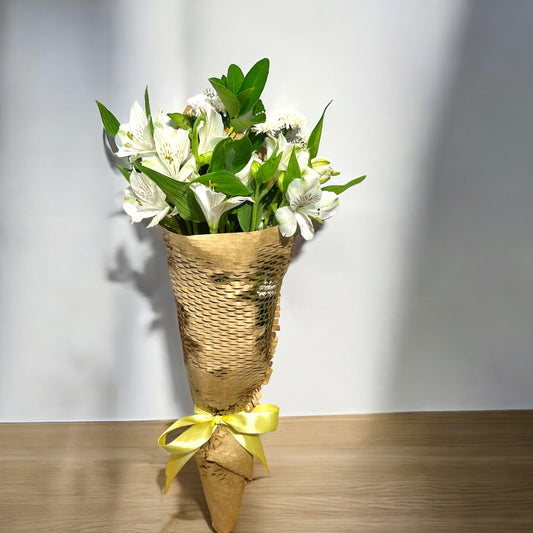 Bouquet of White Alstroemerias - Purity and Elegance by ENROSE