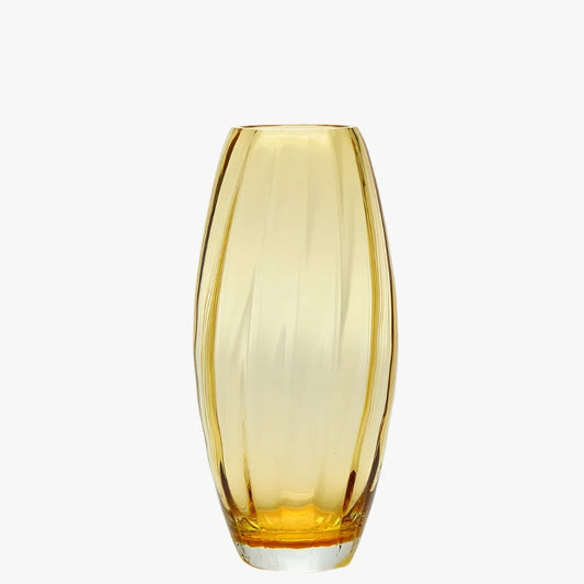 Wavy Olive Vase G Ca'd'Oro Murano Crystals 27 cm