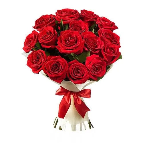 Bouquet of roses with 18 units
