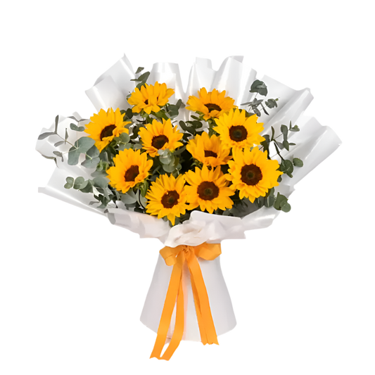 Buquê de Girassóis Radiantes - Presente Brilhante para Momentos Especiais da ENROSE
