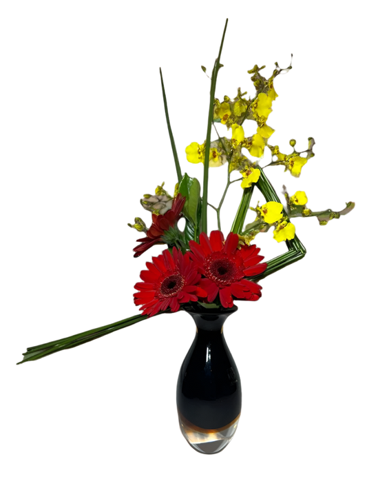 Arranjo Natural em Cristal Murano