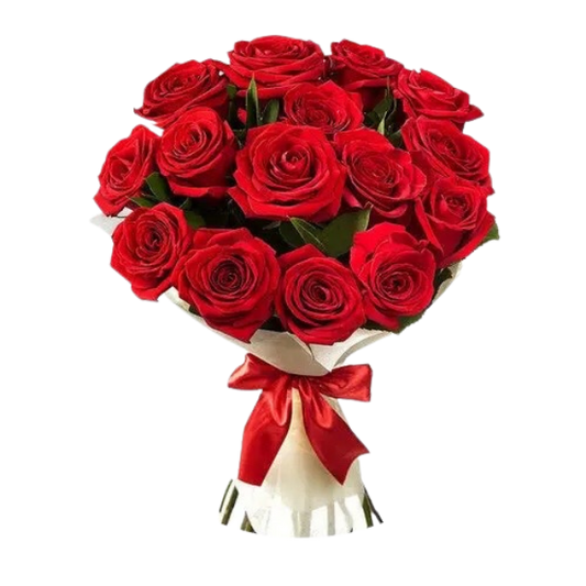 Bouquet of roses with 18 units