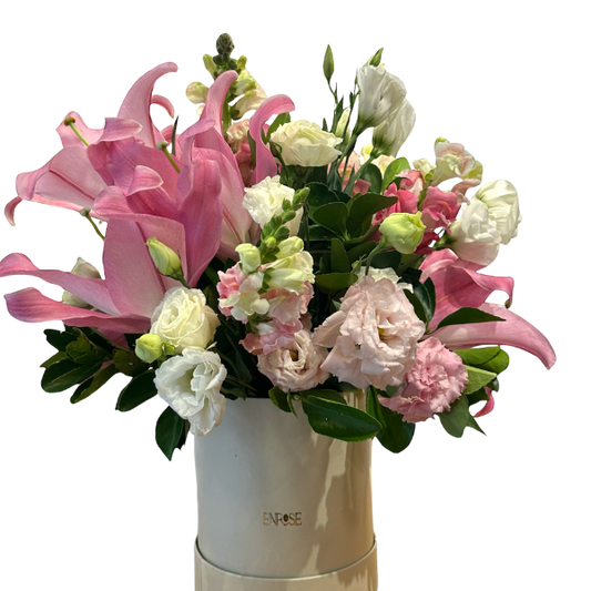 Arrangement of Lilies and Delicate Flowers - Sophistication and Beauty
