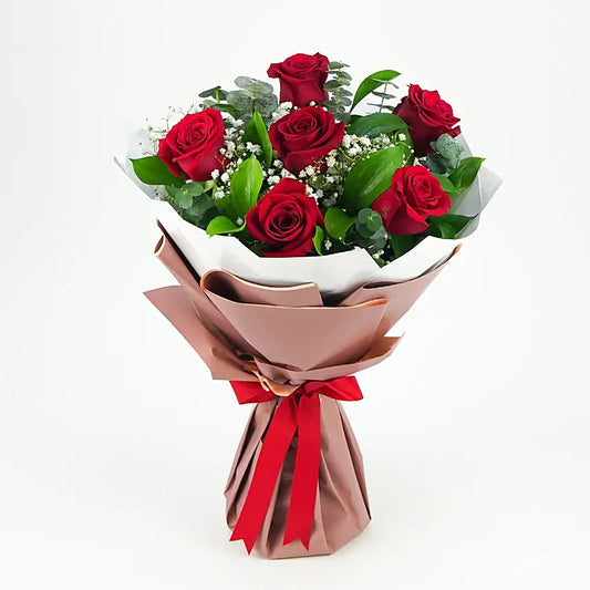 Buquê de rosas vermelhas Colombianas com embrulho especial