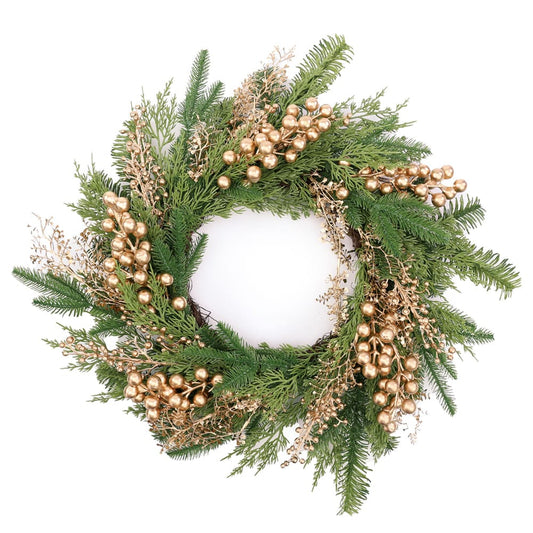 GUIRLANDA FOLHAS E FRUTOS 55CM