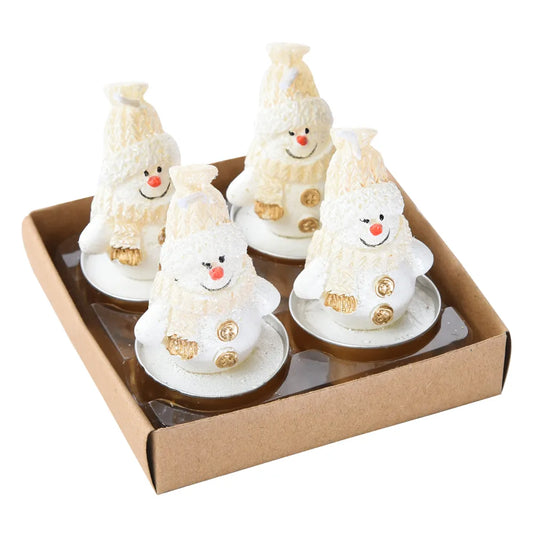 3D SNOWMAN CANDLE 6 cm with 4 units