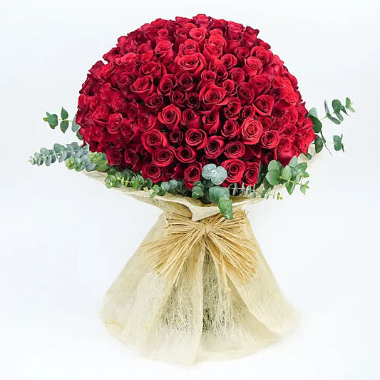 Paixão Floral Buquê Vermelho com 200 Rosas