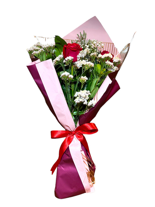 Buquê com 3 Rosas Colombianas