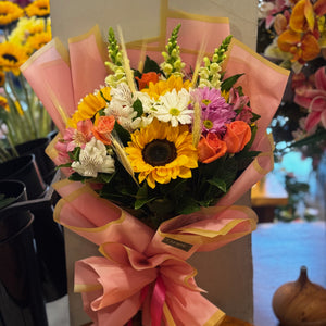 Bouquet de Girassol e Flores Coloridas