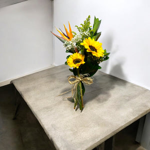 Sunflower and Bird of Paradise Bouquet - Natural Elegance by ENROSE