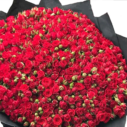 Mar de Amor: Buquê com Mil Rosas Mini Vermelhas