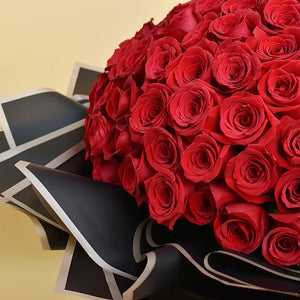 Passion Flower: Stunning Bouquet with 100 Red Roses