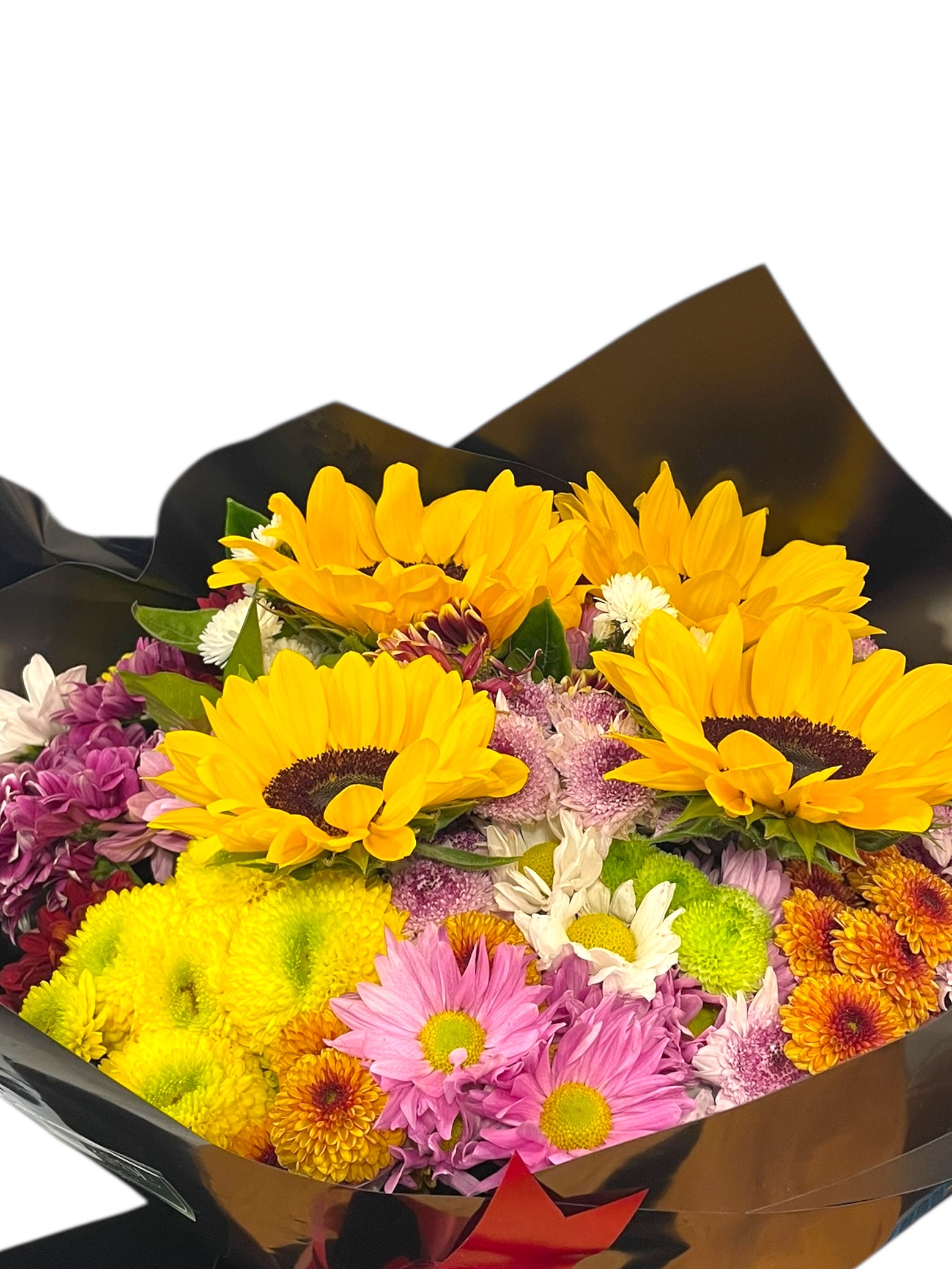 Buquê com Girassóis e Flores do Campo – Estilo Moderno