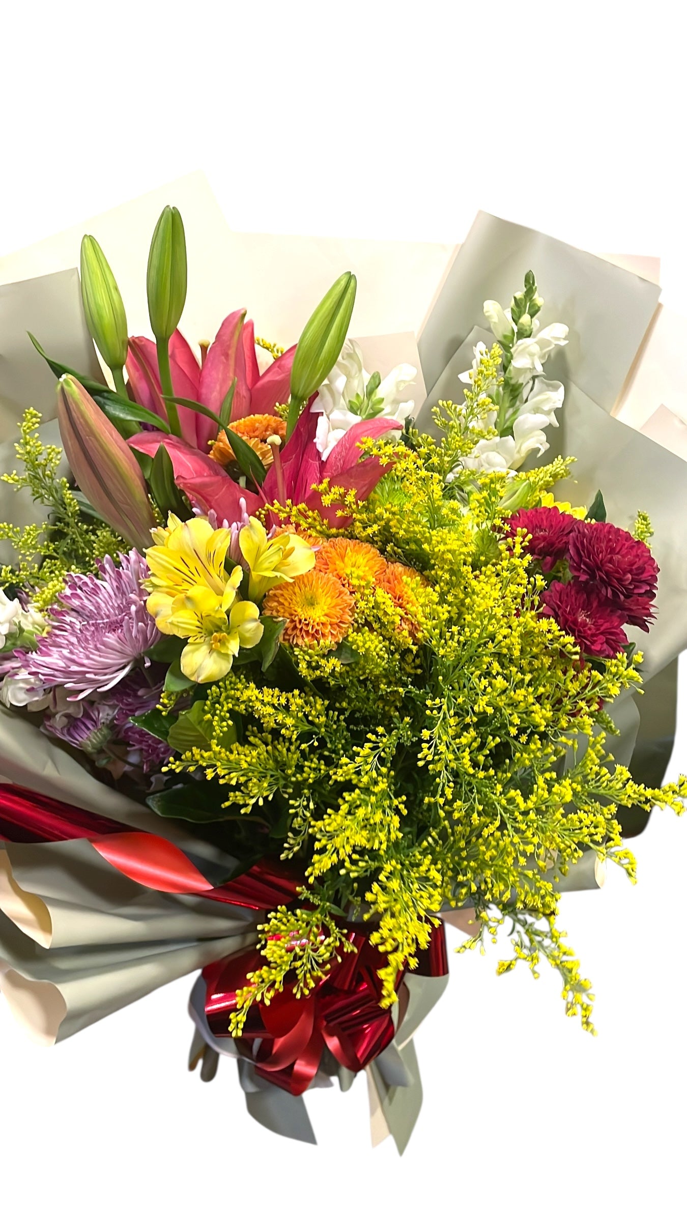 Buquê Colorido com Lírios, Alstroemérias e Flores do Campo | ENROSE