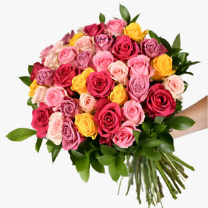 Abraços de Cores com 36 Rosas Combianas