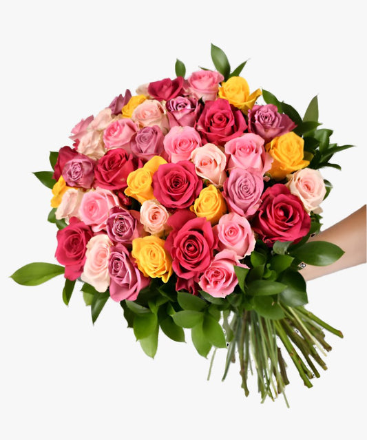 Abraços de Cores com 36 Rosas Combianas