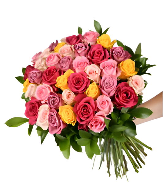 Abraços de Cores com 36 Rosas Combianas