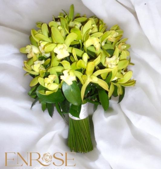 Buquê de Noiva com Orquídea Verde