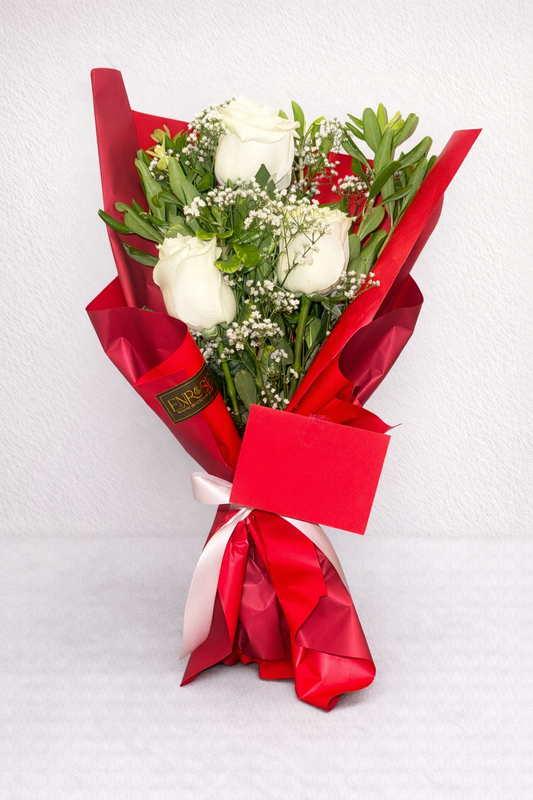Buquês de Rosas colombianas Branca