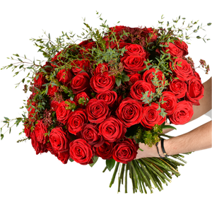 Bouquet of 75 Red Flowers
