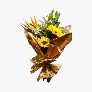 Sunflower and Bird of Paradise Bouquet - Natural Elegance by ENROSE
