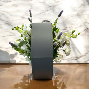 White Orchid Arrangement in Round Box - Versatile Elegance