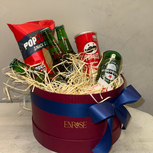 Caixa de Presente Masculina Cerveja & Snacks Enrose
