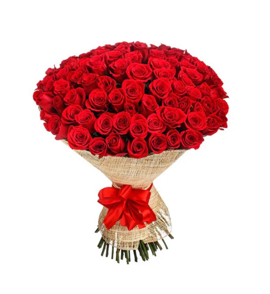 Buquê de 50 Rosas Vermelhas