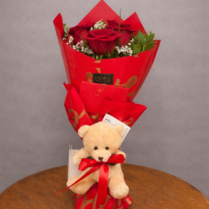 Buquê Romântico com Ursinho
