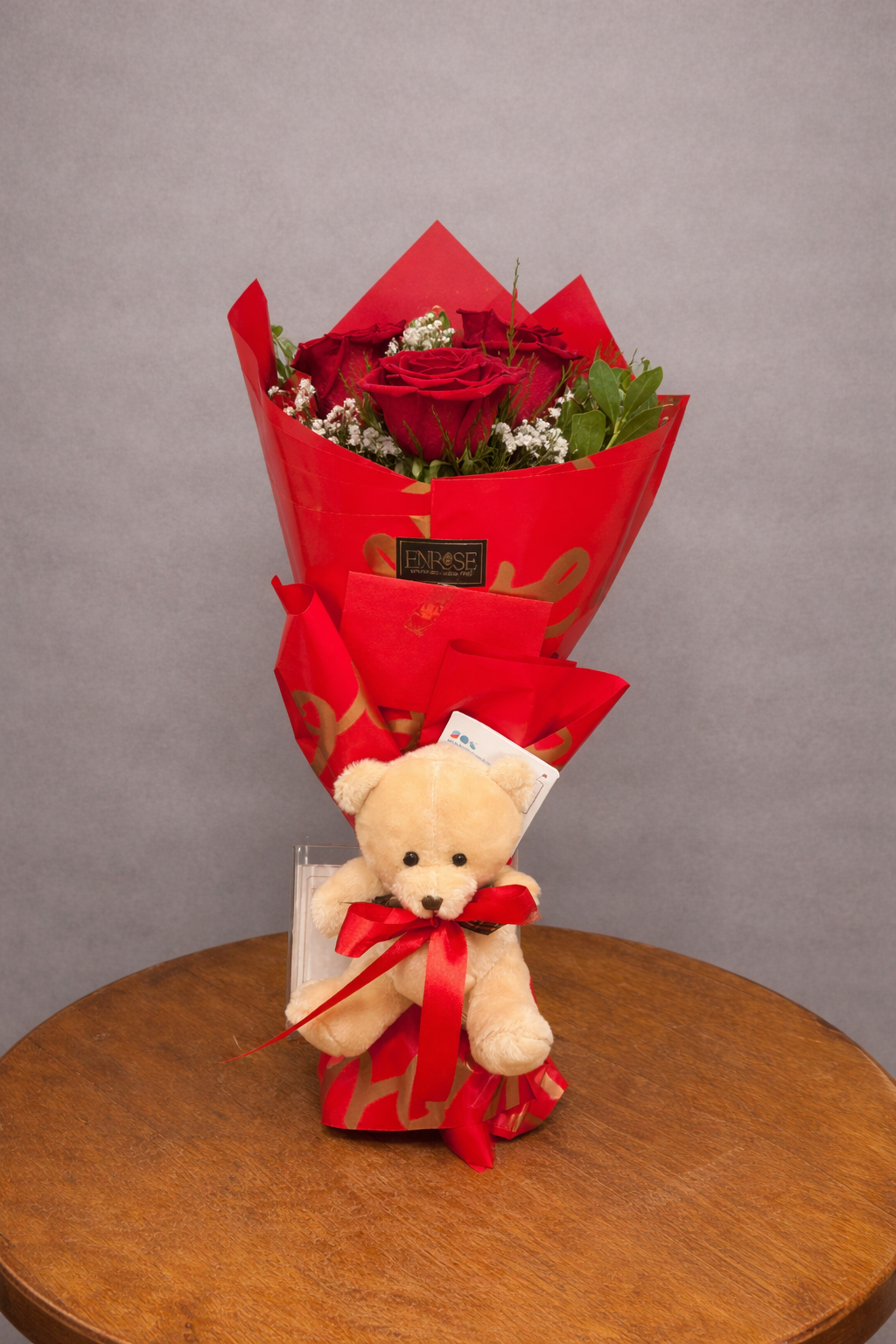 Buquê Romântico com Ursinho