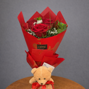 Buquê Romântico com Ursinho