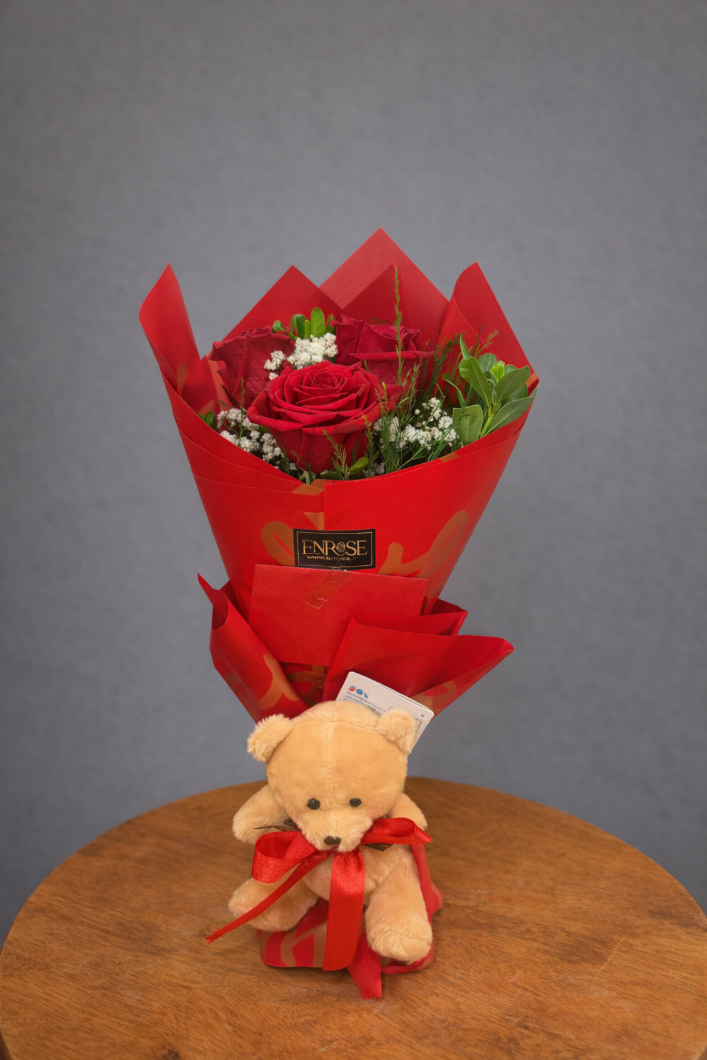 Buquê Romântico com Ursinho