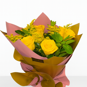 Buquê 8 Rosas Amarelas