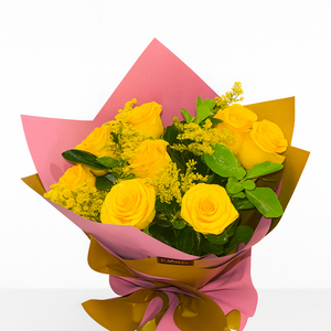 Buquê 8 Rosas Amarelas
