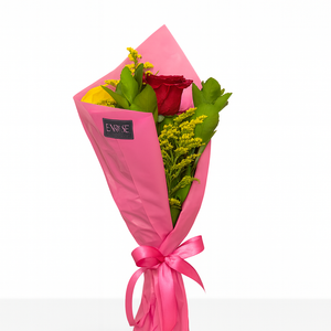 Mini Buquê 3 Rosas Coloridas