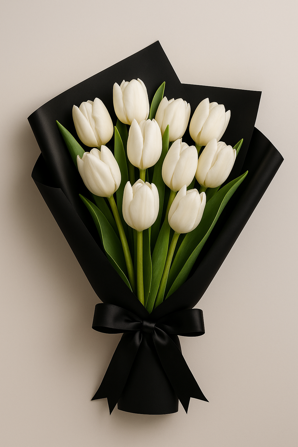 Buquê de Tulipas Brancas Naturais - Elegância e Sofisticação