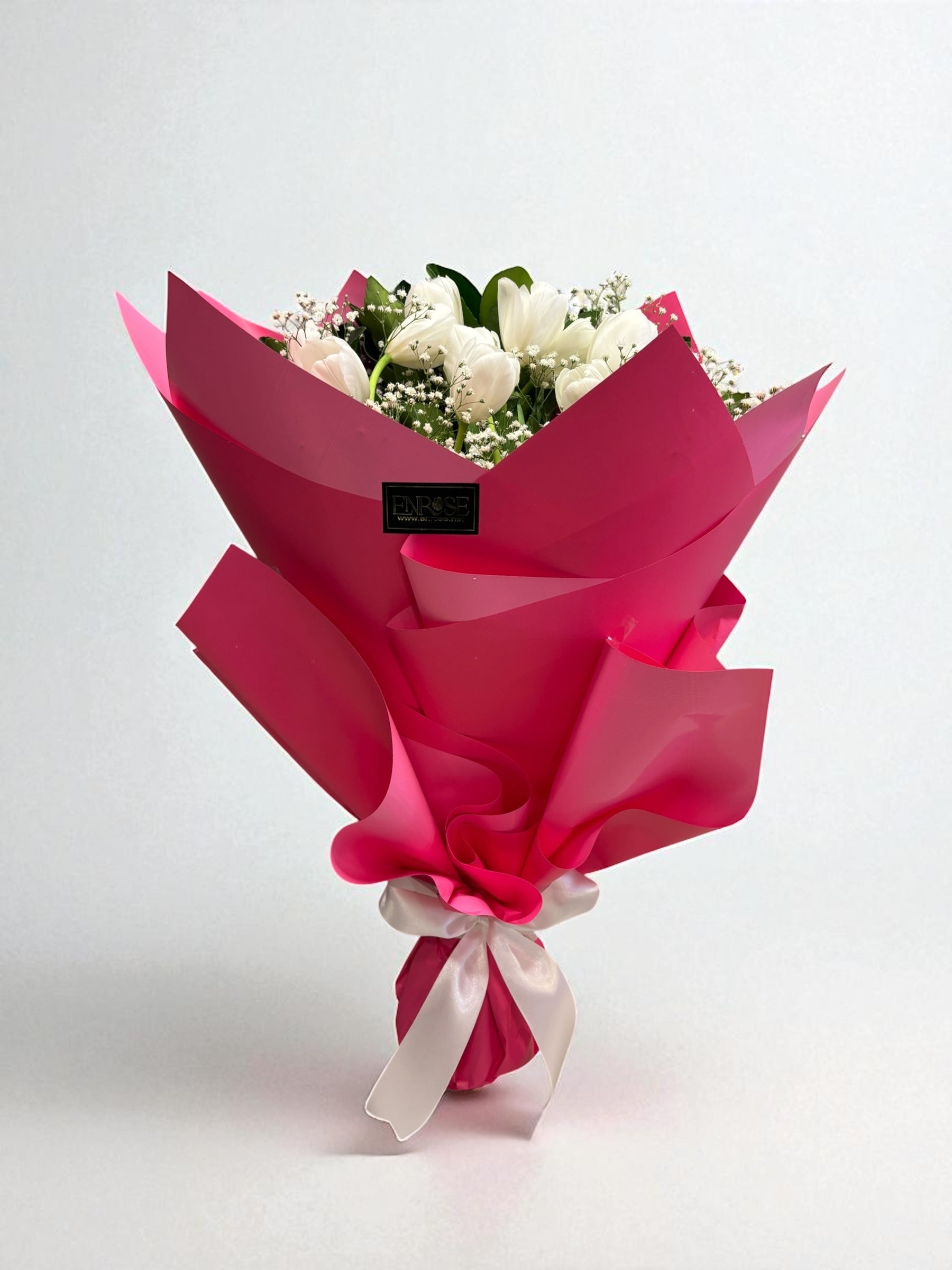Buquê de Tulipas Brancas Naturais - Elegância e Sofisticação
