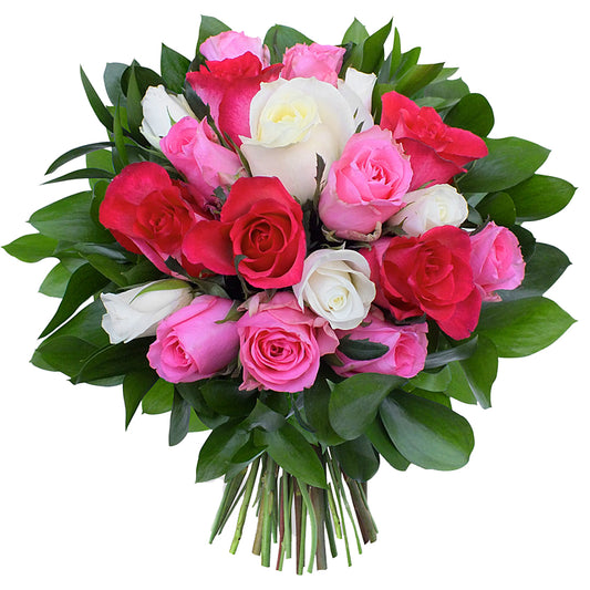 Bouquet of Colorful Roses: 20 Roses of Different Colors
