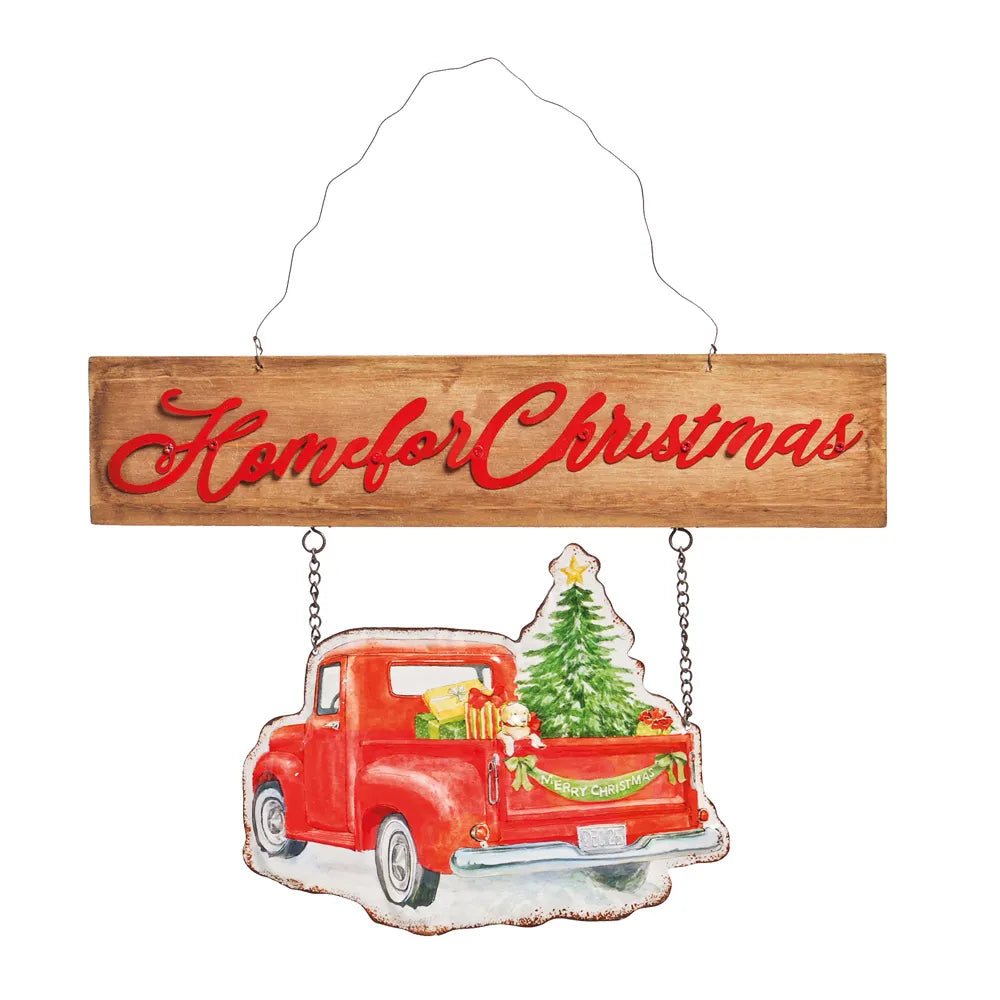 PLACA DECORATIVA HOME FOR CHRISTMAS