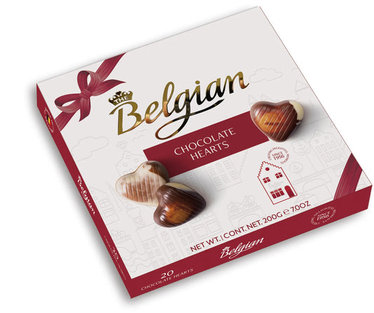 CHOCOLATE BELGIAN HEARTS 200G